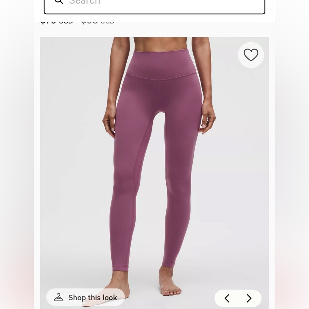lululemon pink Leggings